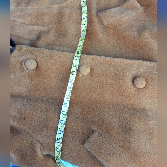 Lilli Ann 1950s mustard pumpkin mohair wing coat with Mink collar - Picture 15 of 16